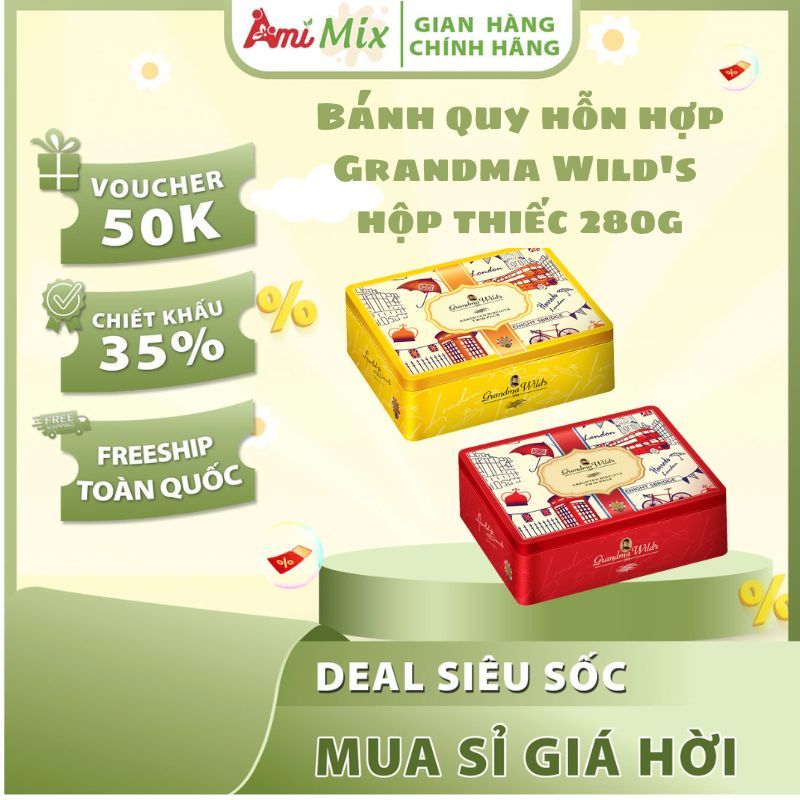 Grandma Wild’s Mixed Cookies 280g – Premium British Cookies, Luxury Box