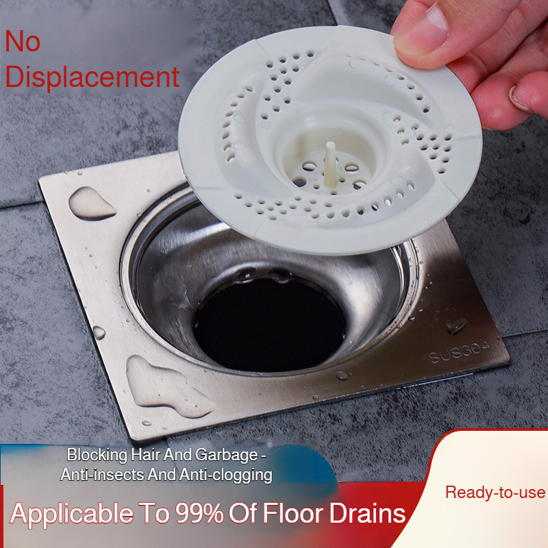 Penapis Kalis Tersumbat Tidak Beralih/Saliran Lantai Vorteks Gaya Jepun Dengan Pengumpul Rambut Bilik Mandi/Saliran Lantai Anti-tersumbat Saliran/Penapis Kalis Serangga Dan Anti-tersumbat Saliran Dapur Dan Bilik Mandi Berputar/日式旋涡地漏
