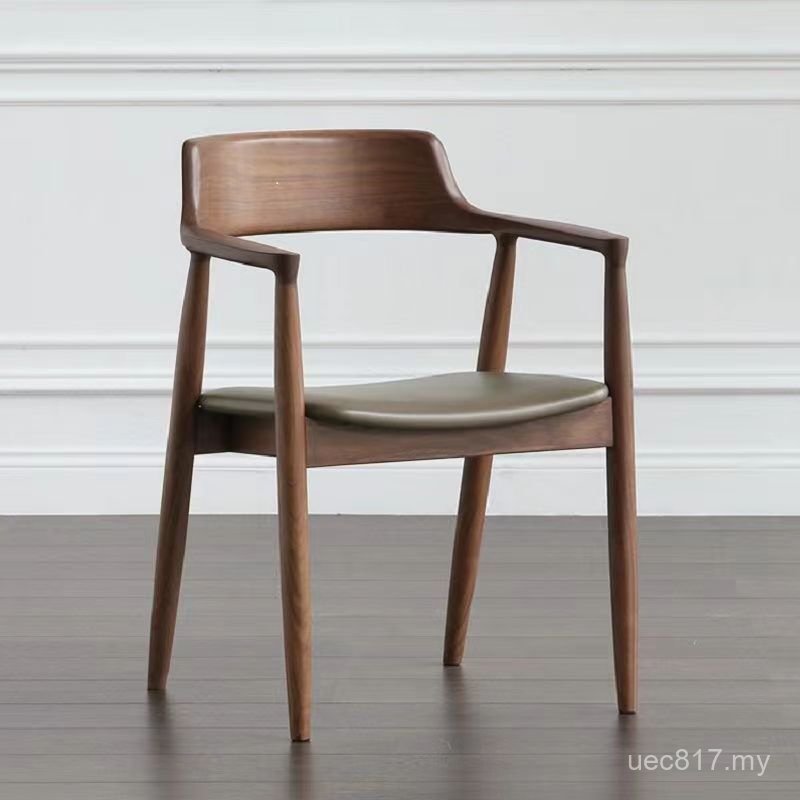 Conference Chair Presidential Dining Chair Restaurant Master Chair Back Chair Nordic Chair Kennedy Solid Wood Commercial Hiroshima Household ZJBR