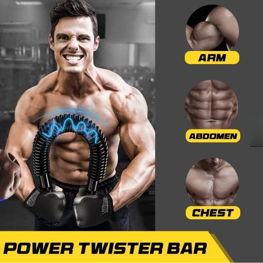 10-60KG Gym Power Twister Arm Strength Spring Bar Bend Bar Resistance Bar Twist Bar Arm Strength Bar 臂力器