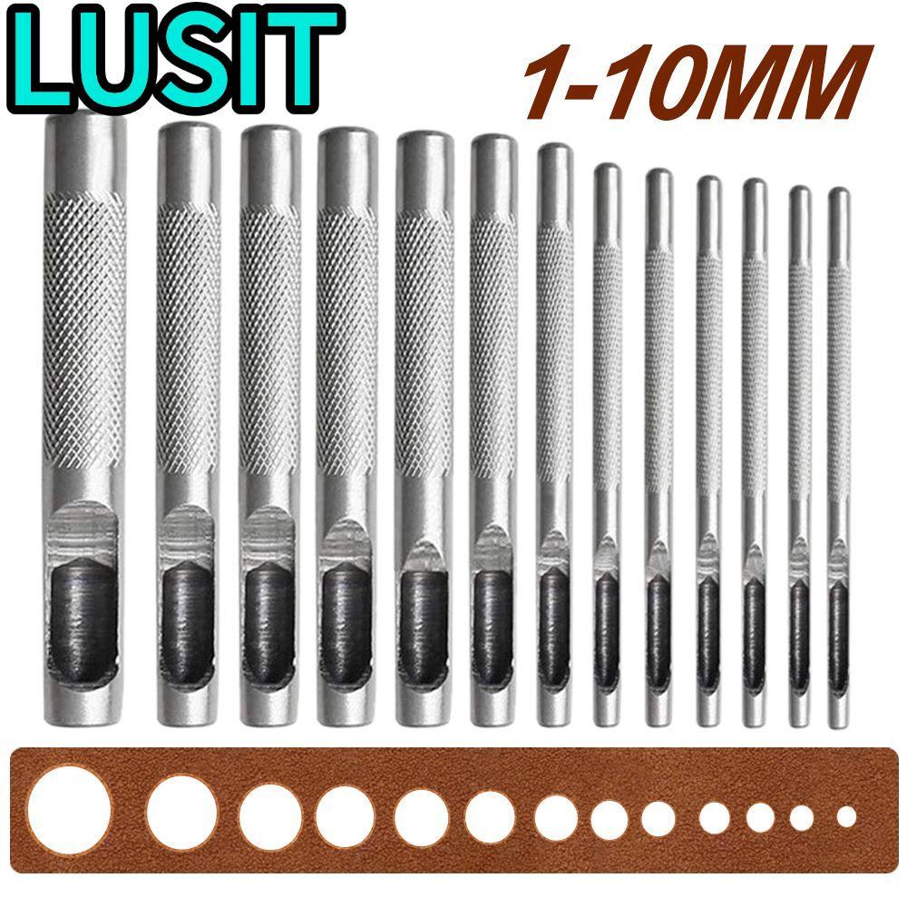 LUSIT Belt Hole Punch Drill Auto Handcrafts Puncher Leathercraft Screw Carbon Steel
