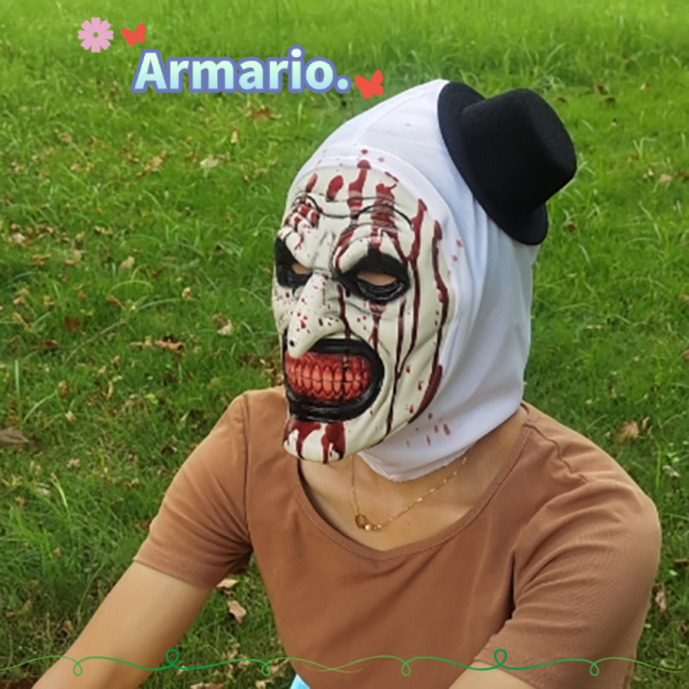 ARMARIO Scary Cosplay , Latex Unisex Halloween Clown Bloody Props, Realistic Ghost House Props