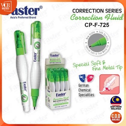 Faster Correction Pen 7ml CFF727 Liquid Paper Student School Office Stationery Alat Tulis Pejabat Writing Instrument