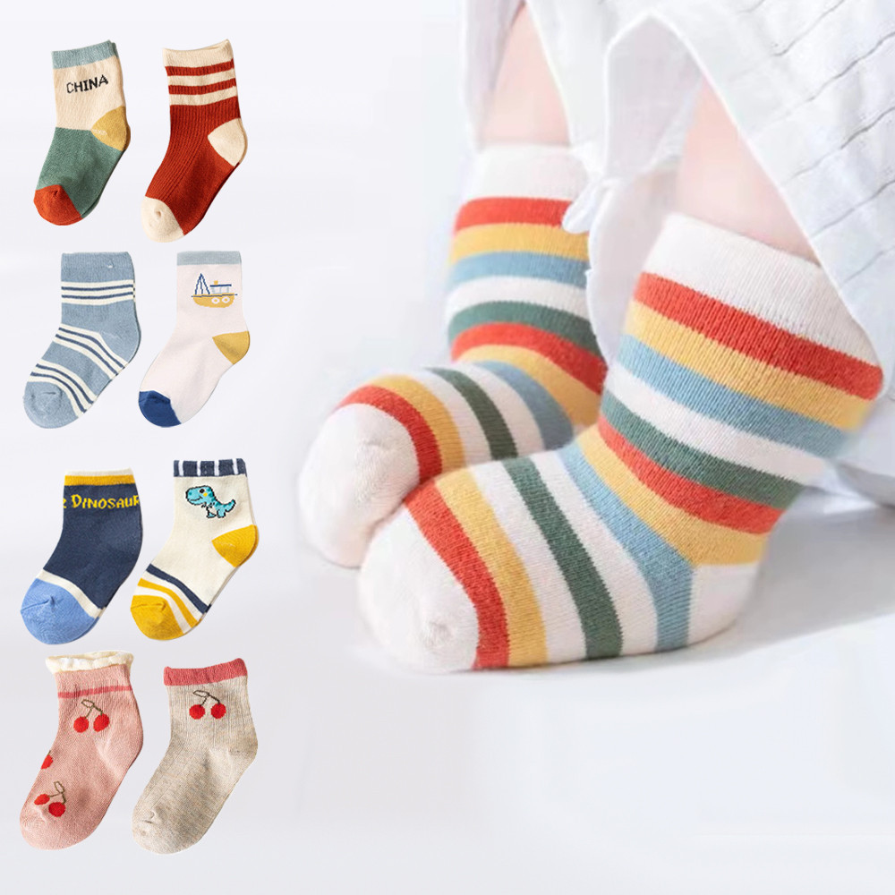 Oni 5 Pairs Stokin Bayi Cotton Baby Socks Animal Design Soft Kids Socks Stokin Bayi Stoking Kanak-kanak