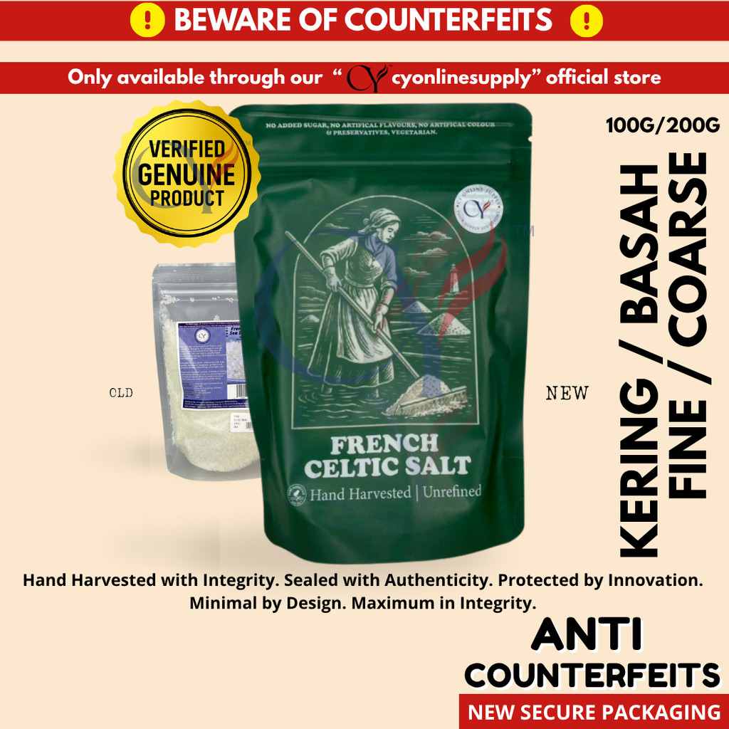 French Celtic Sea Salt 【COARSE/FINE】 Product of France 【KERING/BASAH】
