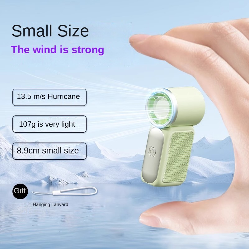 3000mAH X688 Portable Handheld Fan USB Rechargeable Mini Cooling Fan Adjustable Pocket Fan for Outdoor Travel Office Fan