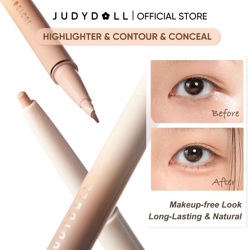 Essential Must Judydoll Double-End Undereye Pen Aegyo-Sal Highlighter Shade All-In-One Natural Soft Plump - Image 3