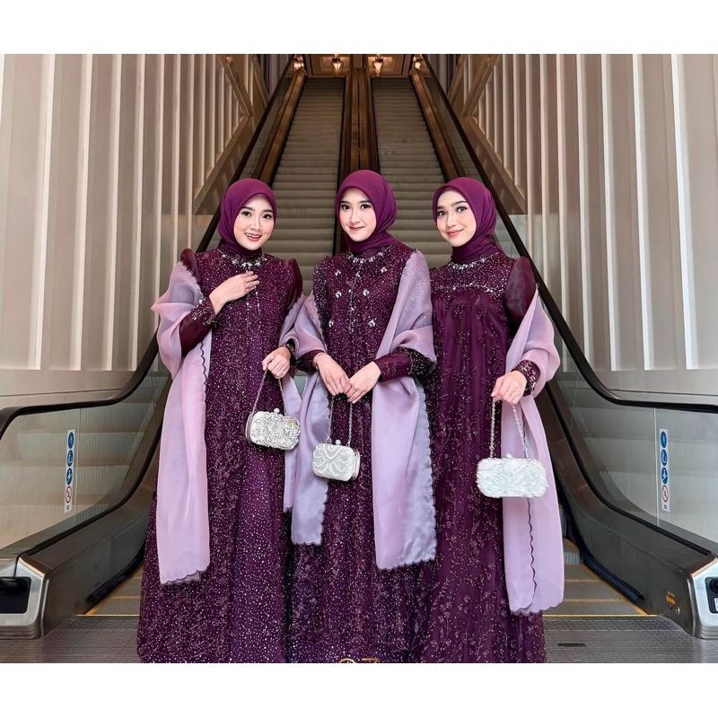 Premium Purpose slendang organza bordir / kebaya melayu(hanya selendang) Versatile Multi - Image 5