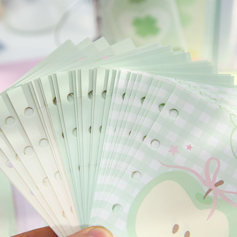 甜品派对M5活页替芯便签 高颜值韩系风可爱插画手账打底素材纸Dessert Party M5 Loose-leaf Core Sticker Gao Yan mimememu2.my20251112