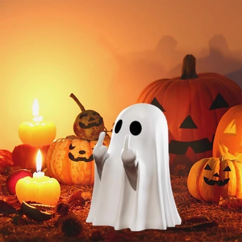 ?Limited discount?Cute Halloween Ghost Party Decorations Pavilion Ornaments Study Desk Decorations Mysterious and Fun Decorations Lifelike Small Ornaments 万圣节可爱幽灵派对装饰