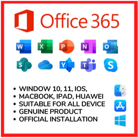 Microsoft Office 365 Pro Plus | Lifetime Access | For PC, Mac, Android, iOS | Windows 10/11 | 2016–2025 |