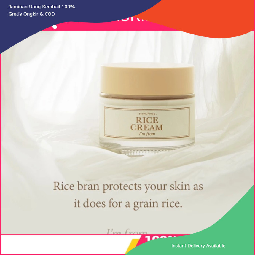 Rice Cream / I'm from Moisturizer 50ml , brightening, Vitamin B & E 0 29