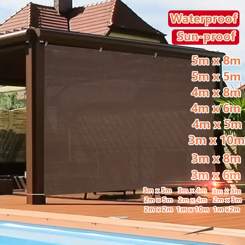High Quality Anti UV 97% Sunshade Net Black and Brown Outdoor Garden Net Farm Net Greenhouse Net Sunscreen Sunblock Shade Cloth Net Outdoor Swimming Pool Cover Sun Shade Net