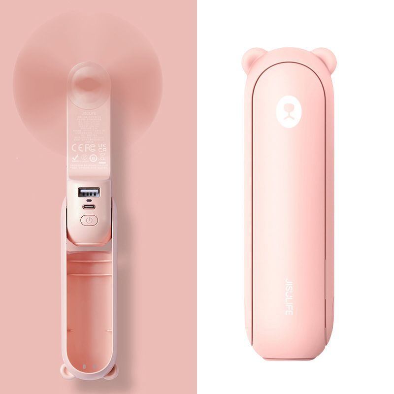 几素手持风扇 F8X Kipas Tangan USB Boleh Lipat Senyap Berkuasa Tinggi Kipas Meja Pelajar Kipas Tangan USB Boleh Lipat Kipas Tangan USB
