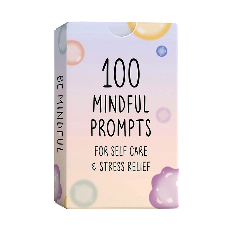 Card Game BEST 100 Mindful Prompts for Self Care & Stress Relief Cards to Reduce Anxiety & Increase Relaxation