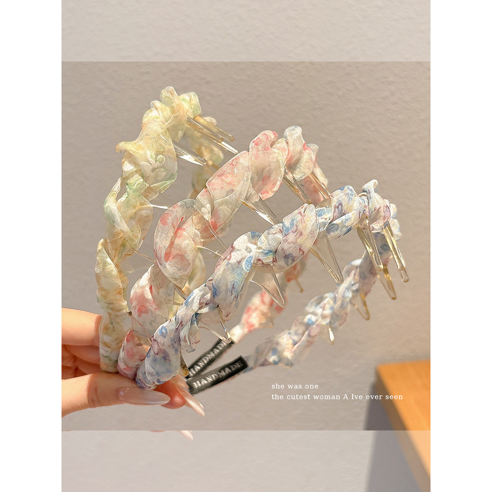 2026 New Style Little Girl Western Style Gauze Children's Headband Girl with Teeth Anti-slip Headband Headdress Do Not Strangle Hairpin