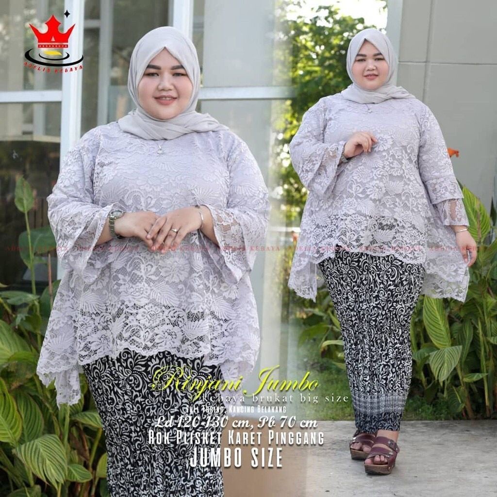 Versatile Quality SETELAN KEBAYA RINJANI JUMBO BIG SIZE M-5XL / BESAR LD 120-130/ TUNIK JUMBO/ RINJANI/ AURORA Durabl... - Image 4