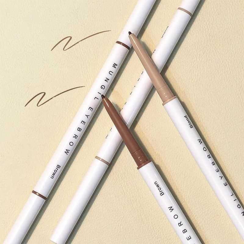 MUNGIL Eyebrow Pencil 2in1 | Blond, Brown, Grey – Waterproof & Natural Look (1'pcs)