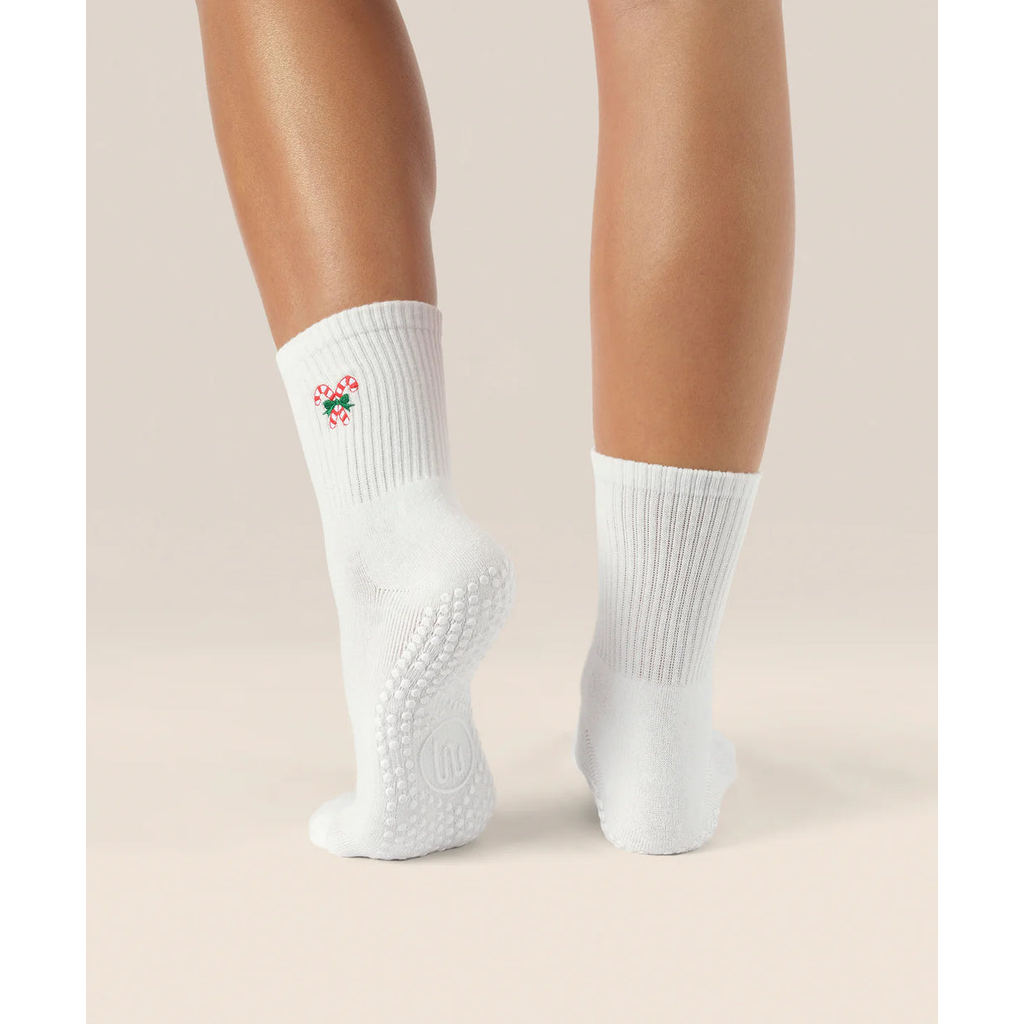 [MoveActive] Crew Non Slip Grip Socks - Candy Cane