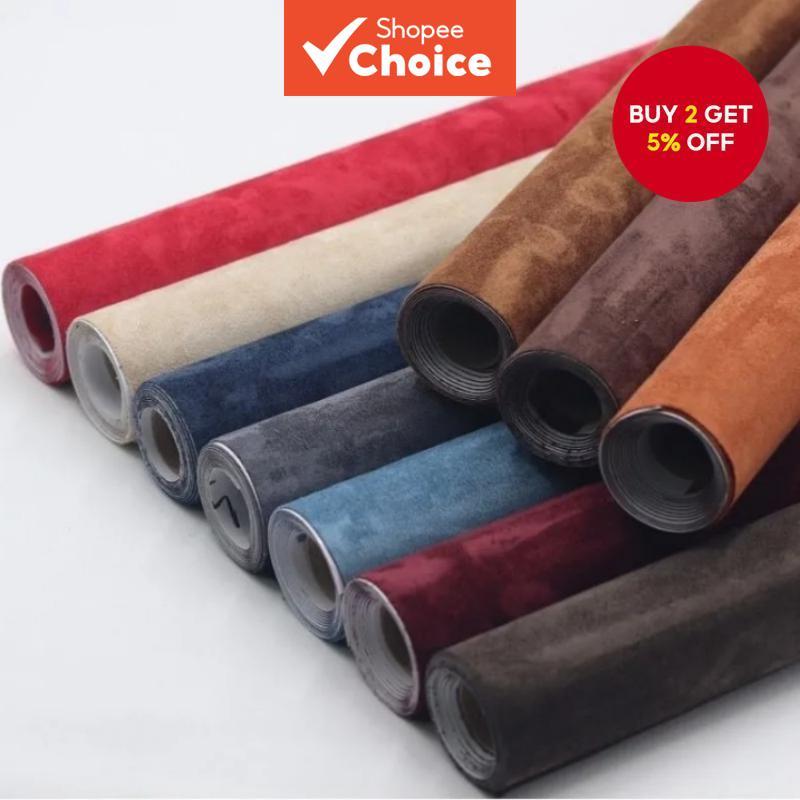 Self-Adhesive Suede Fabric Sheet (9.84" x 23.62") - Faux Velvet PU Leather for DIY Jewelry Box, Car Interior Decor & Craft Projects