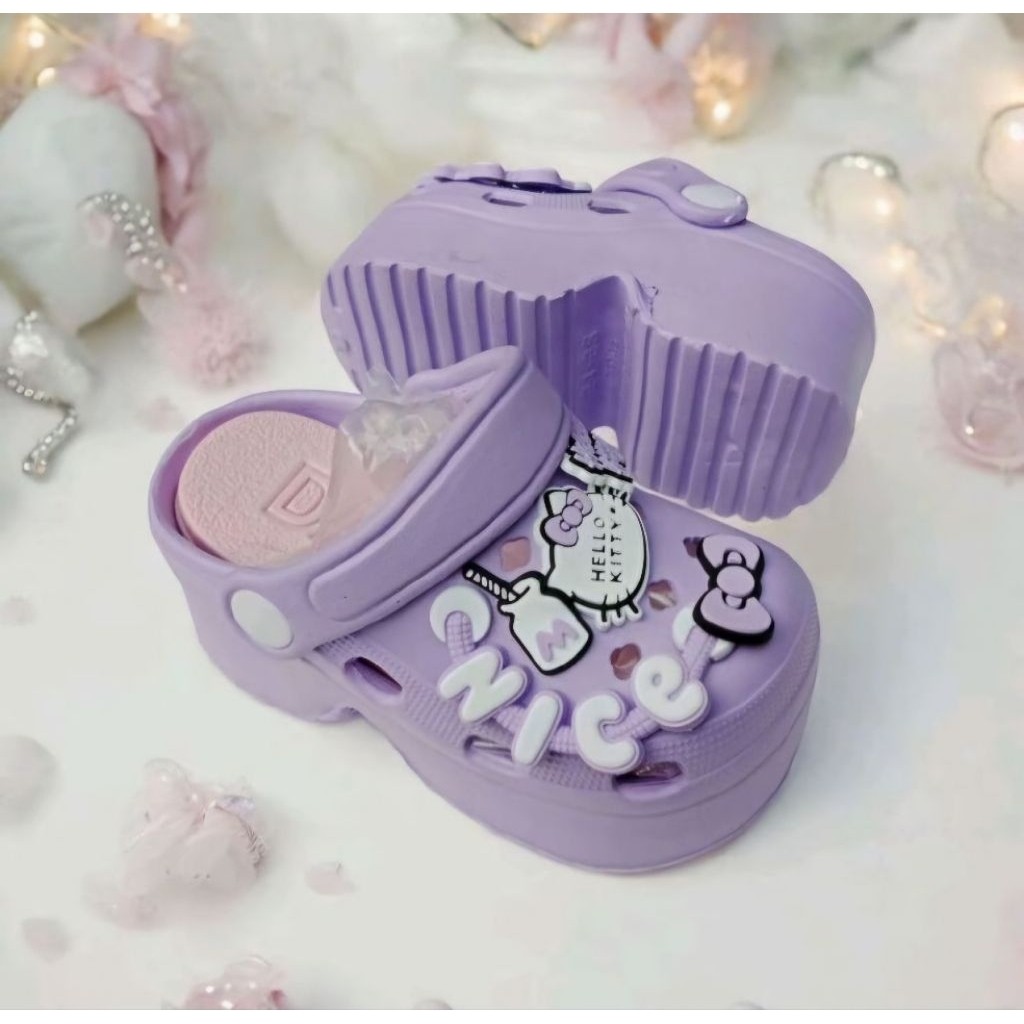 Daily Accessory Baim Wedges Sandals Girls Latest 2025 Thick Sole Back Strap Hello Kitty