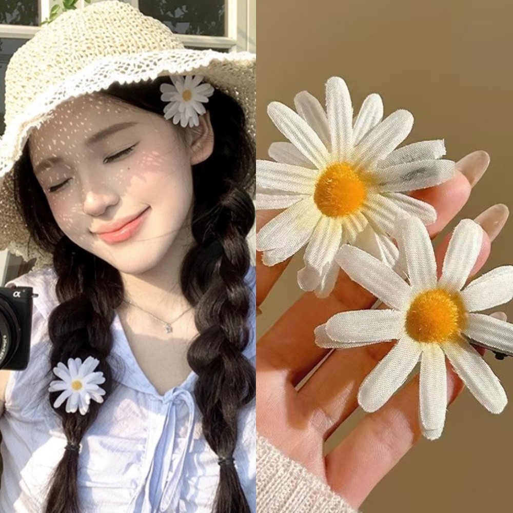 Super Fairy Forest Style Fresh Daisy Flower Hair Clip Temperament Pastoral Hair Accessory