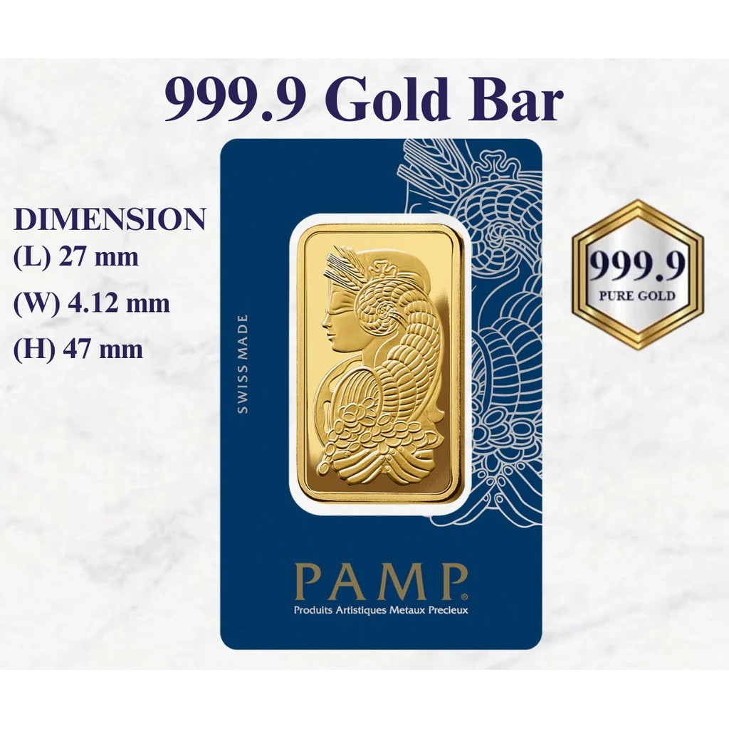 50g/100g READY STOCK  999 GOLDBAR SWISS PAMP