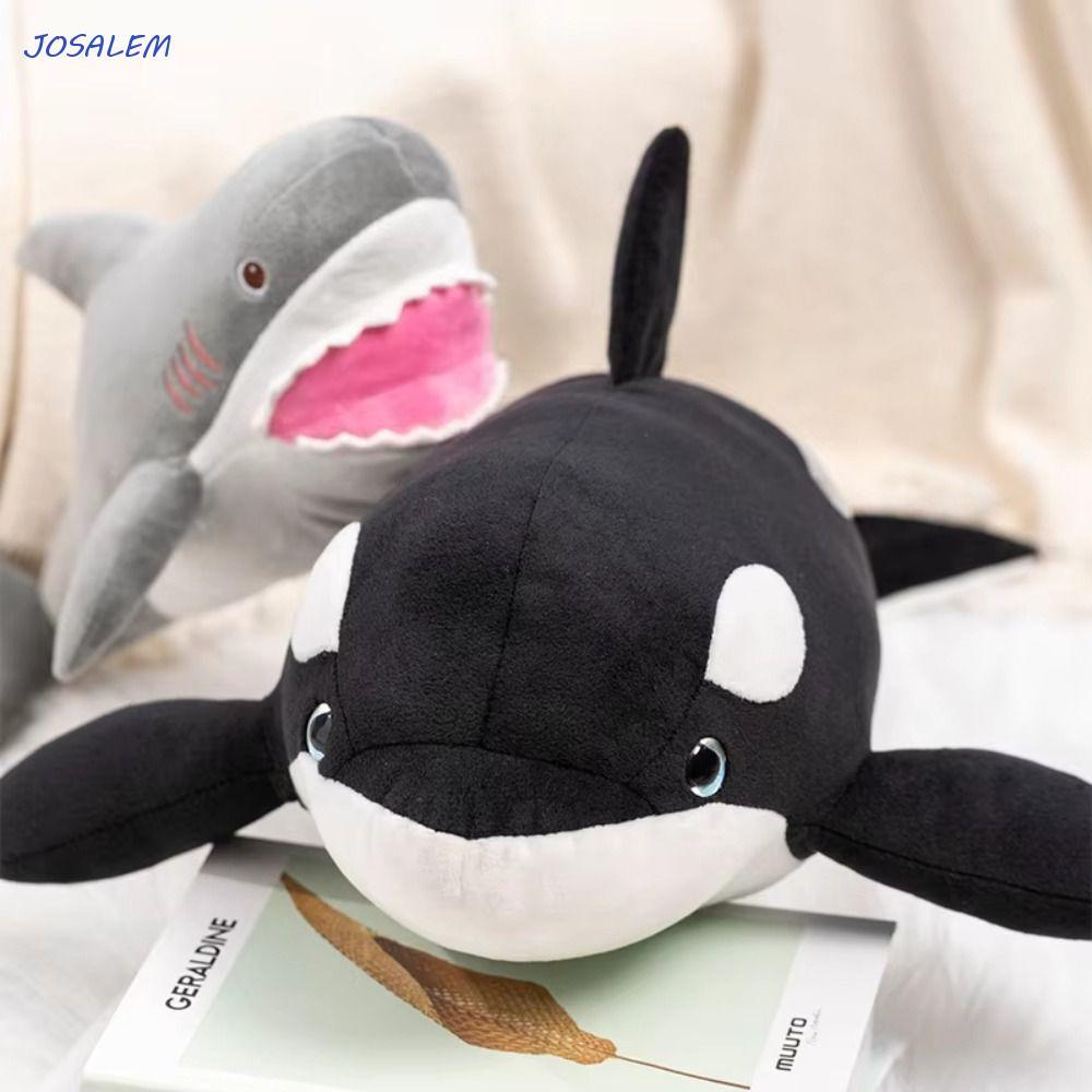 JOSALEM Simulated Killer whale Dolls, PP Cotton Animal Cartoon Great White Shark Plush Toys, Cushion Doll Gift Kawaii Collection 32cm Animals Plush Pillow Birthday Present