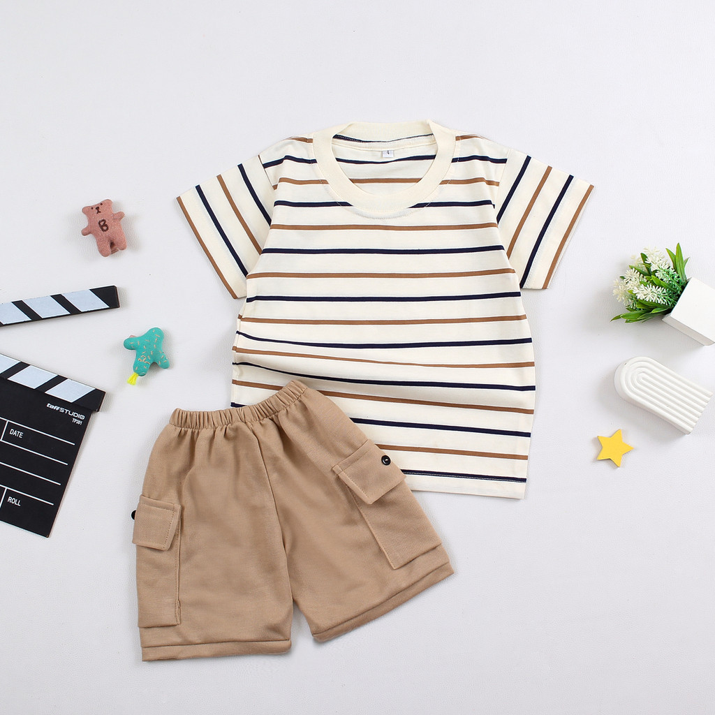 Premium Must CHILDREN'S SET: SALUR T-SHIRT STICK CARGO TROUSERS Purpose Reliable - Image 2