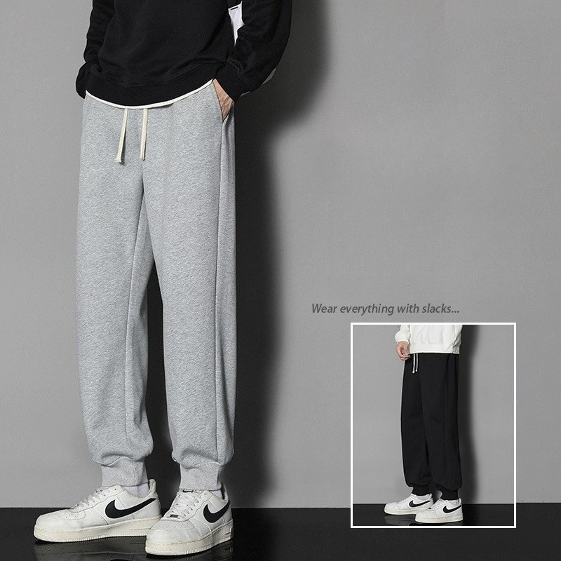 Sports Men's Comfortable Loose Straight-Leg Trousers Casual All-Match Spring Autumn Wide-Le