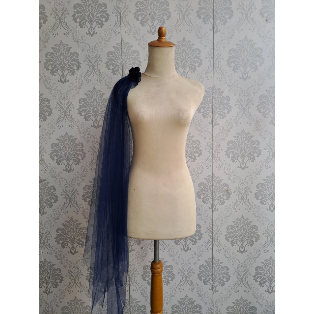 Selendang Pundak Bunga Tile | Selendang Kebaya Tile