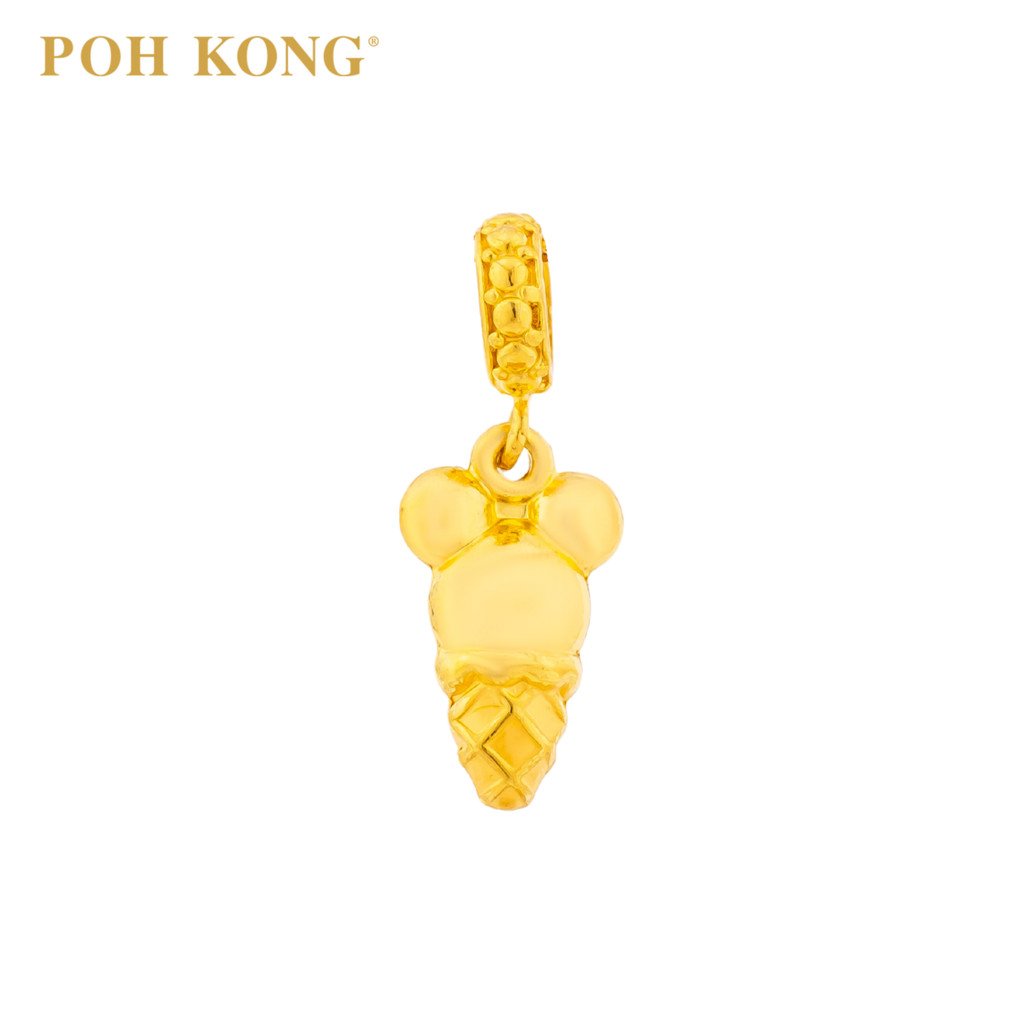 POH KONG 916/22K Disney Mickey Ice Cream Charm Pendant