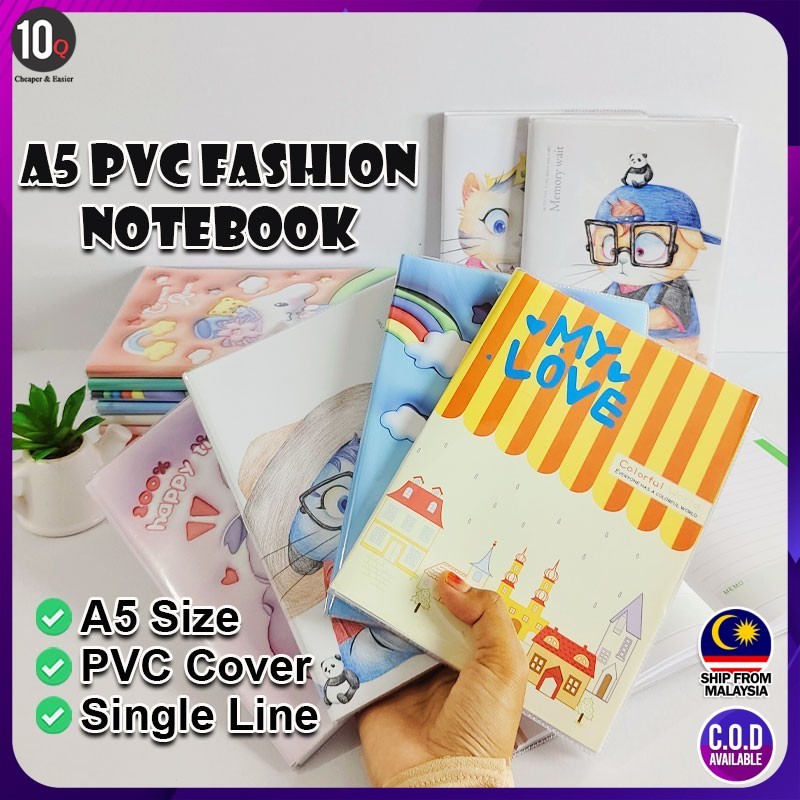 10Q A5 PVC Cover Fashion Notebook Stylish and Durable Journal for Office School and Personal Use