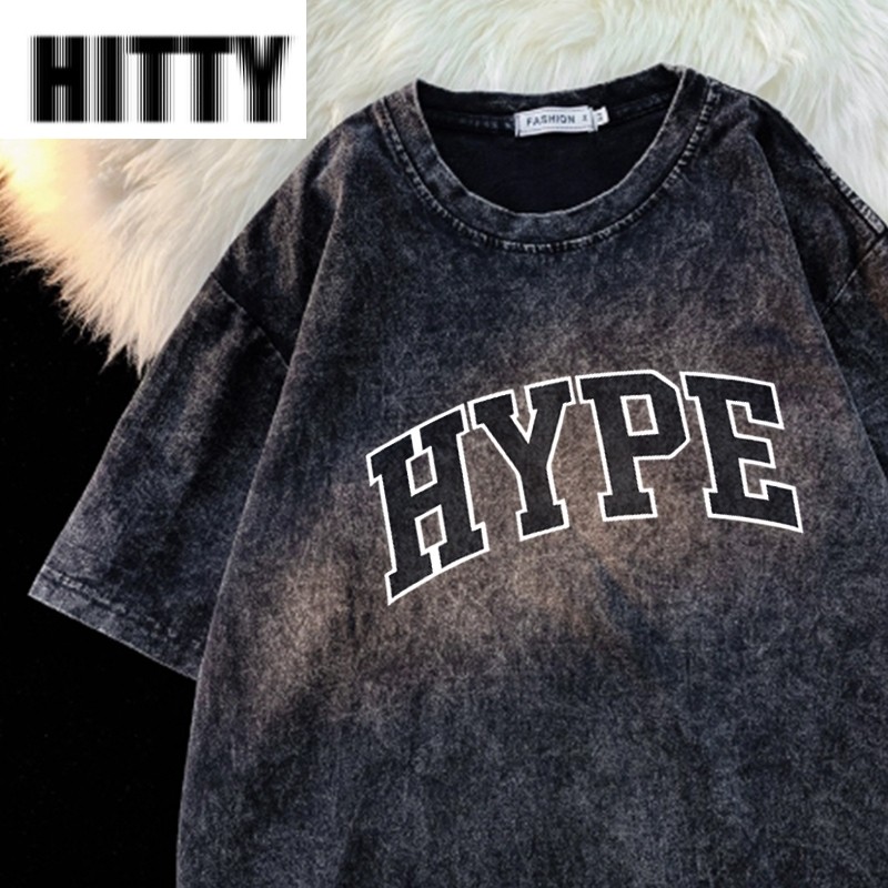 Cotton woman tshirt oversize korean style T-shirt short sleeved retro trendy casual loose printed women's top for summer