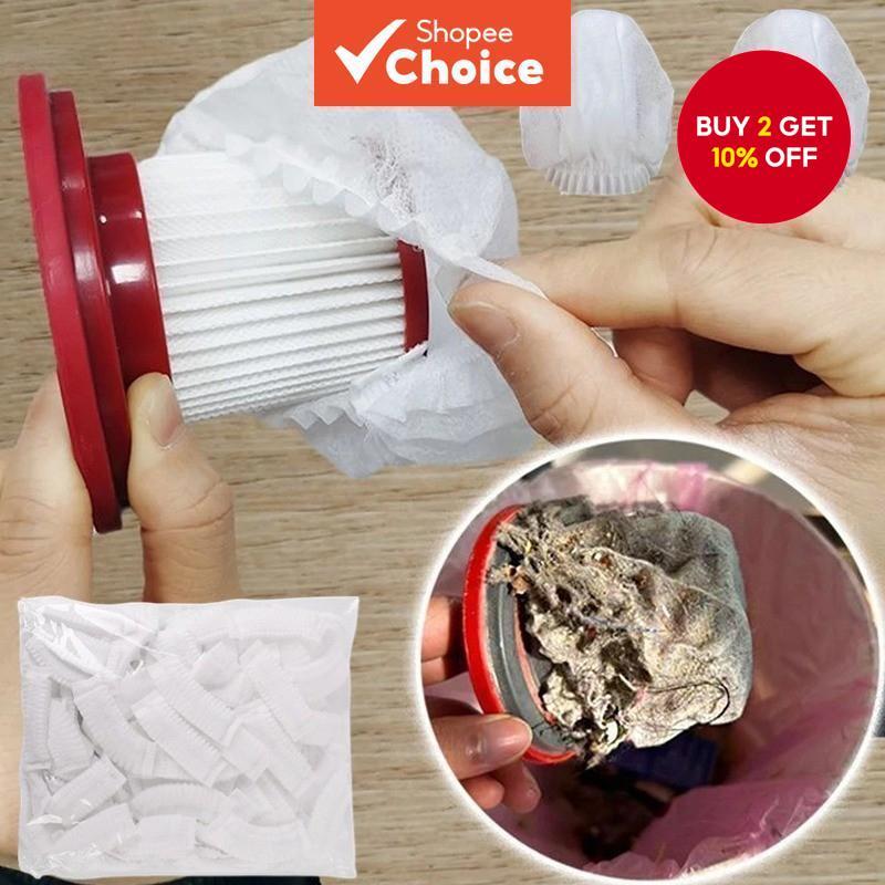 100PCS/Pack Convenient Disposable Non-Woven Mesh Bags Handheld Vacuum Cleaner Filter Covers for Home Care Supplies