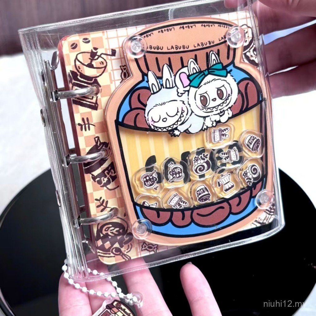 Rantai Kunci Buku Jam Pendirian DIY Periferal Akrilik Rantai Kunci Rekod NFC Rantai Kunci Magnet Peti Sejuk Rantai Kunci Epoksi