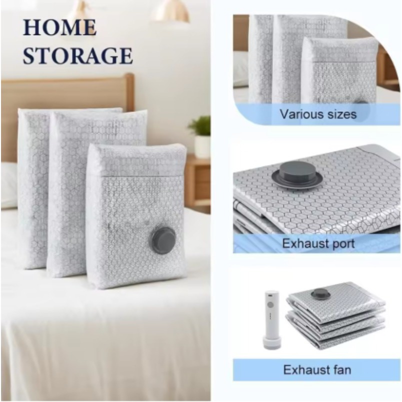 Travel essentials Vacuum Storage bags,suitcases Clothes packaging bags Vacuum Compression Bag with Air Pump Reusable Clothing Storage Bag Travel Compression Backpack Luggage Bag