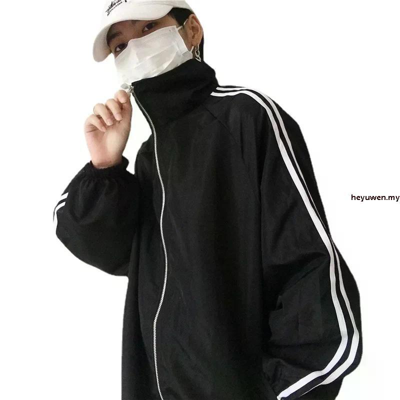 LJ- Windbreaker Jacket Men Motor Sunscreen Windproof Fashion Ladies Casual Zip Long Sleeve Women Jaket Lelaki Perempuan