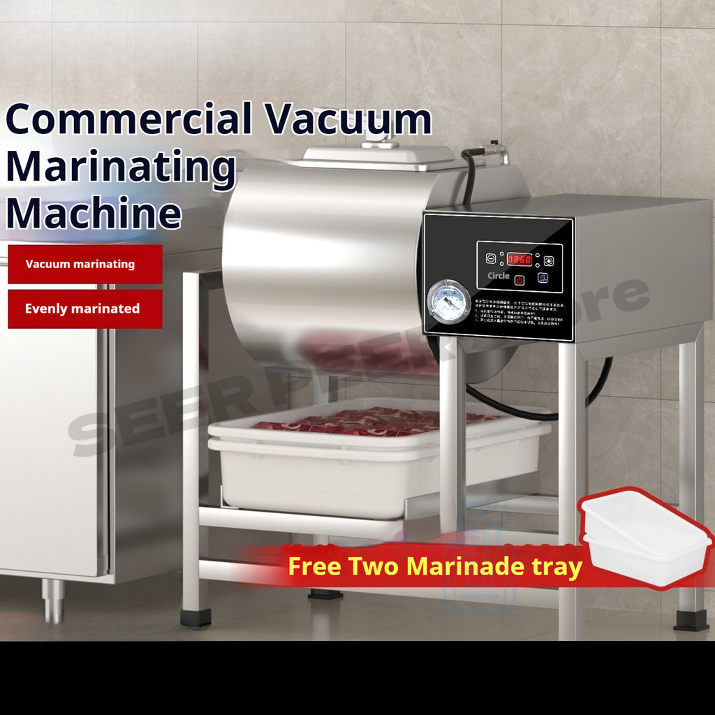 Vacuum Marinating Machine Commercial Small Tumbler for Meat Pickle Mesin Perap Pengadun Ayam Goreng 腌制机 炸鸡搅拌机