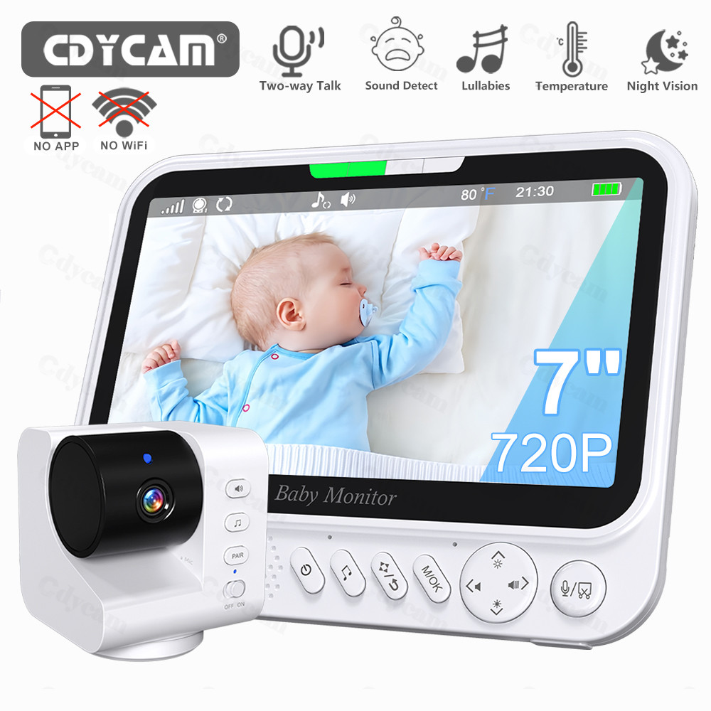 7 Inch Wireless Baby Monitor No WiFi Kids Nanny 2 Way Audio Night Vision Lullaby Protection Surveillance Video Camera Multiple models Optional
