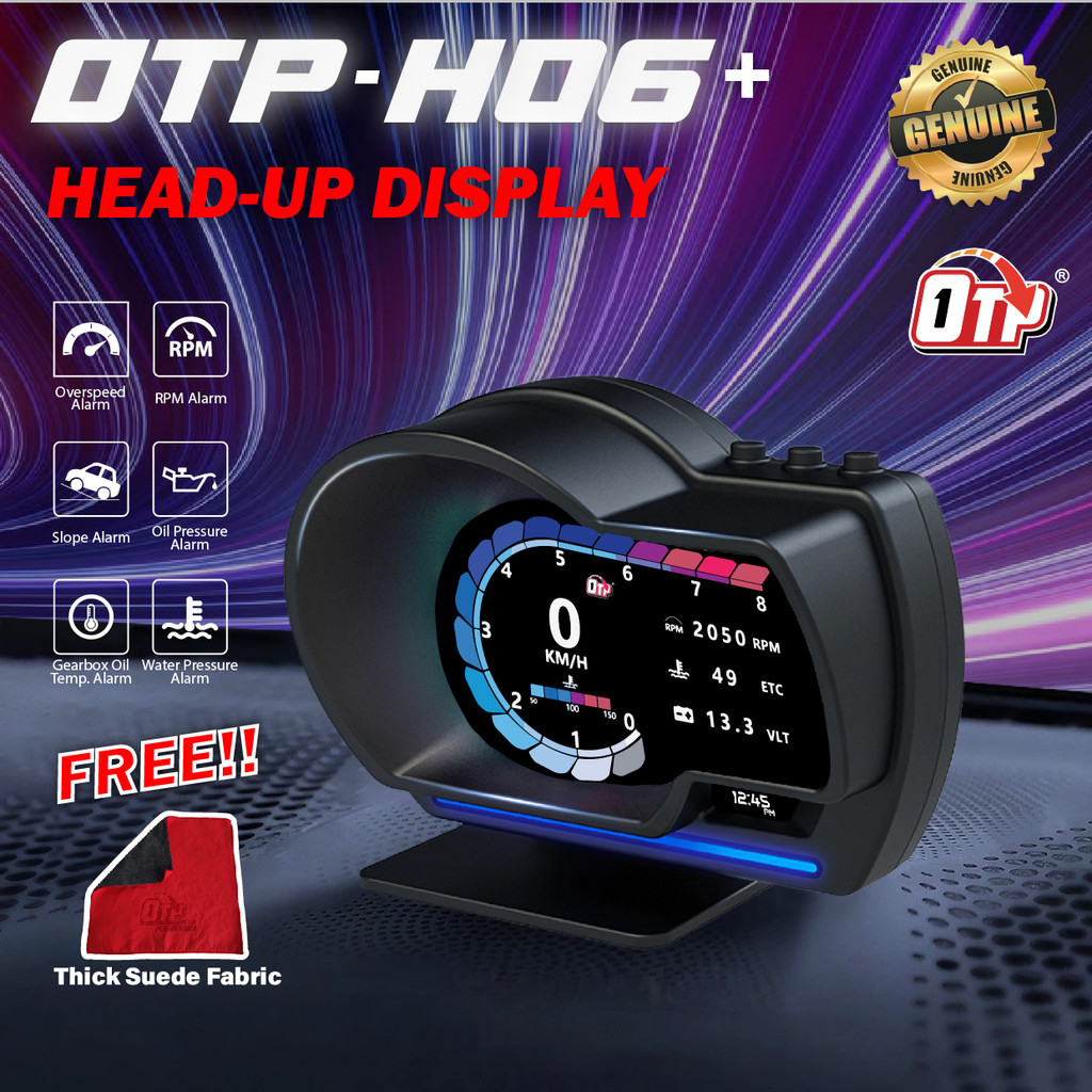 OTPerformance P6 F8 F9 PLUS Car OBD GPS OBD2 Meter Digital Scanner Alarm Speed Gauge display myvi axia bezza Proton HUD
