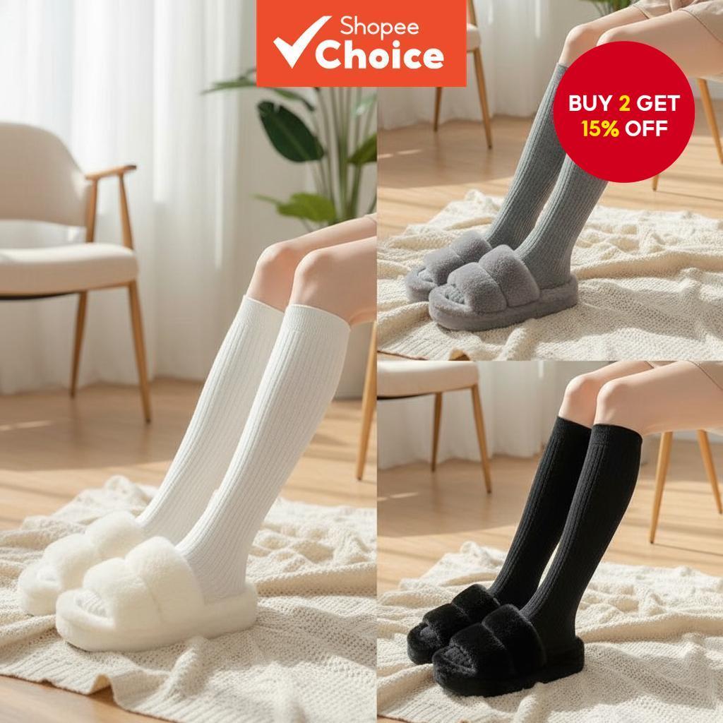 Ladies' Over-The-Knee Socks - Stylish Thick Knitted Boot Socks for Autumn/Winter (Japanese Style, Cute & Striking) Stokin Wanita Atas Lutut - Stokin But Rajut Tebal Bergaya untuk Musim Luruh/Sejuk (Berinspirasi Jepun, Comel & Berani)