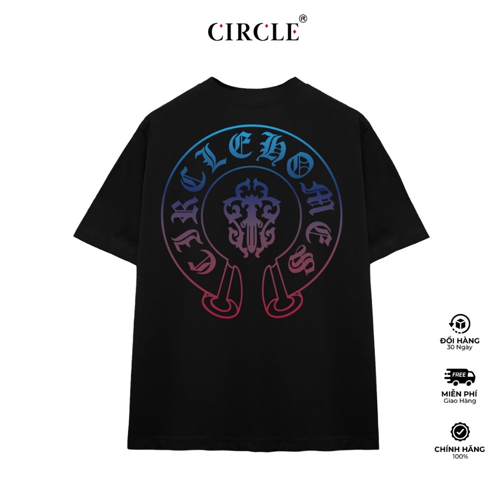 CIRCLE T-shirt - OMBRE ROYAL CREST CIRCLE HOMES Unisex high quality cotton for men and women - THE CIRCLE VN