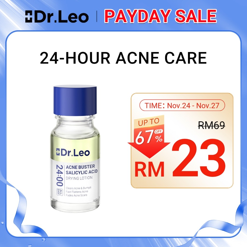 Dr.Leo Acne Essence Salicylic Acid Anti-acne Serum Lighten Acne Scars Acne Patch Pimple Acne Removal Drying Lotion Suit All Skincare Types 10ml Serum Anti-Jerawat Asid Salisilik