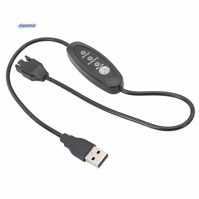 USB 5V to 12V Boost Fan Cable Adjustable USB to 4 Pin Fan Cable 3 Gears Adjustable Speeds USB to 12V Chassis Fan Cable