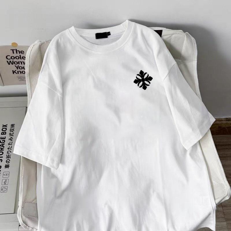 |TX0790| American style cute feel simple fashionabl Style cross print |Unisex couple short-sleeved shirt