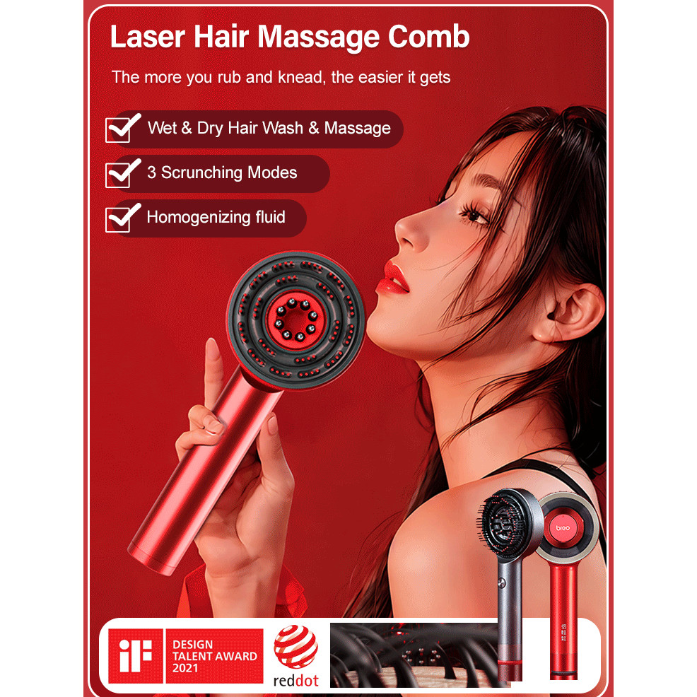 Magic Laser Comb Hair Strengthening Red Light Applicator