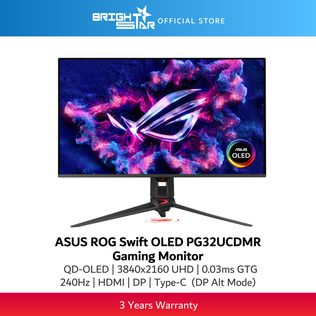 ASUS ROG Swift OLED PG32UCDMR Gaming Monitor - 32"/240Hz/0.03ms/DP/HDMI/Type-C