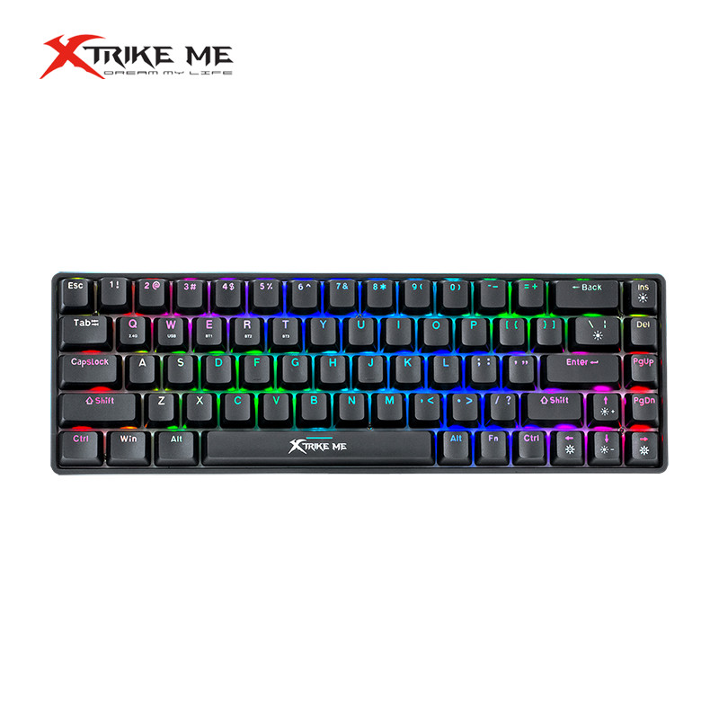 XTRIKE ME GK-995W TRI-MODE MECHANICAL GAMING KEYBOARD - 2000MAH / 68-KEYS  - BLACK