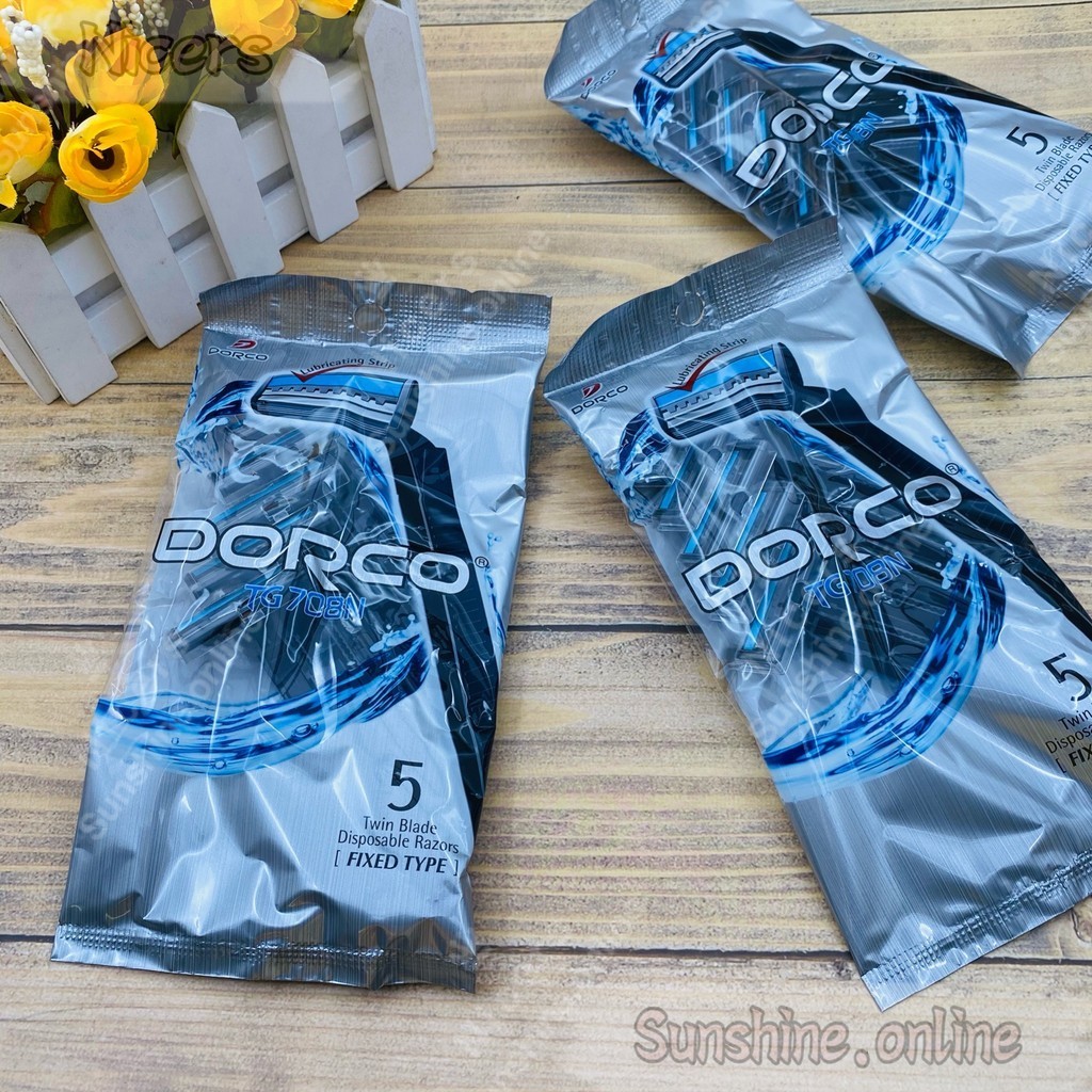 5pcs/Set Twin Blade Disposable Razors Smooth Shave Pang Ahit High-Quality Brand Dorco or Kingever